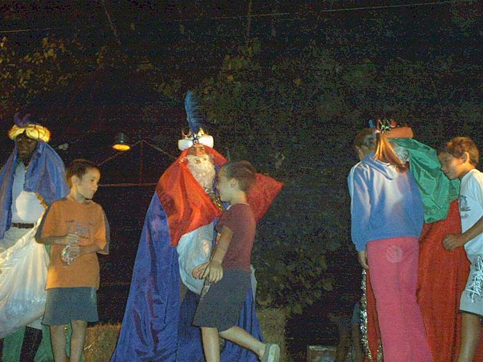 Llegaron este viernes los Reyes Magos al Parque Municipal.