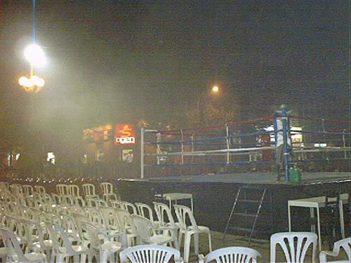 Festival de box en plena Av. San Mart�n, como parte de los festejos.