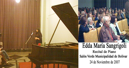 Edda Mar�a Sangr�goli interpret� a Beethoven en la Municipalidad.