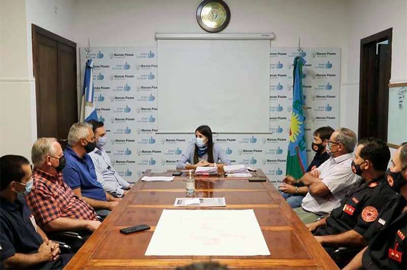 La Intendenta interina se reunió con referentes de Bomberos Voluntarios del Partido de Bolívar