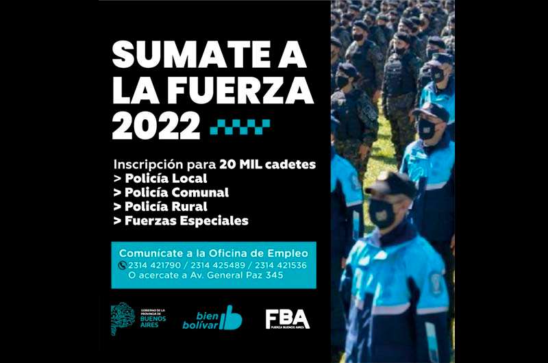 Se encuentra abierta la inscripción para formar parte de la Policía de la Provincia de Buenos Aires