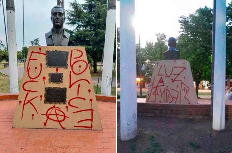 Repudio al acto de vandalismo al monumento del ex Presidente Perón