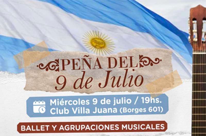 La Peña del 9 de Julio se celebra en el Club Villa Juana