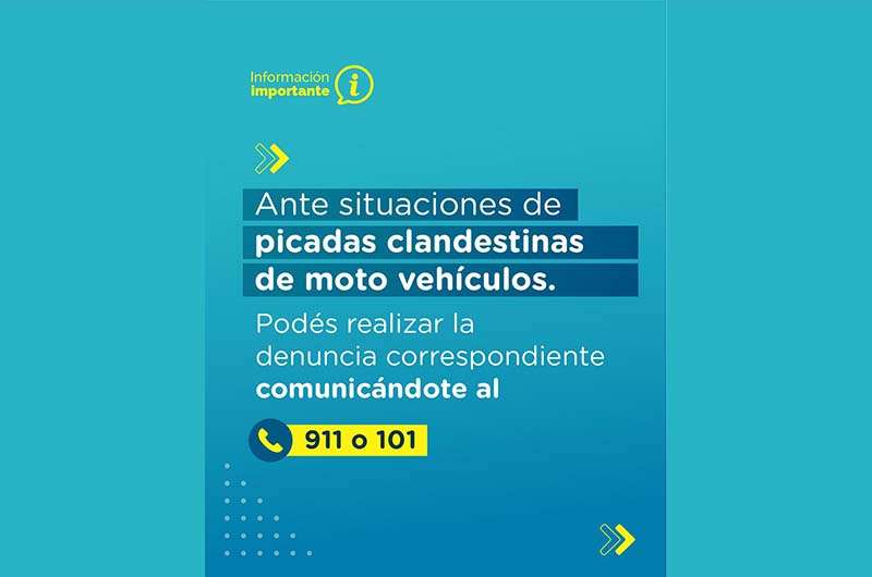 Pisano denuncia picadas clandestinas ante la justicia penal
