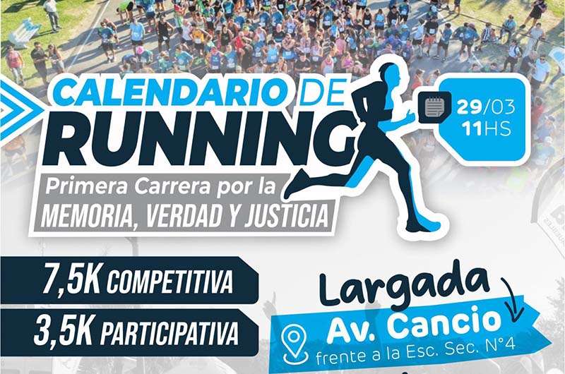 El 29 de marzo se realizará la primera carrera